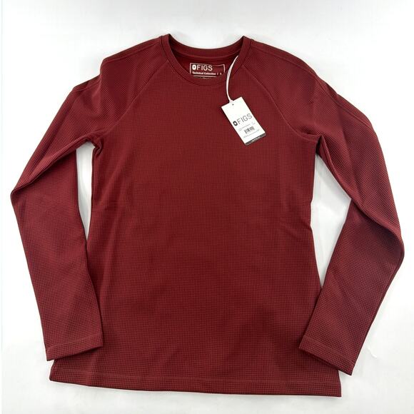 Figs Women's Walnut Waffle Longsleeve Underscrub Top Size S - Picture 6 of 10